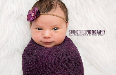 Purple Stretch Knit Baby Wrap - Beautiful Photo Props