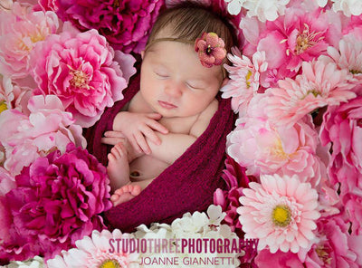 Dark Raspberry Stretch Knit Baby Wrap - Beautiful Photo Props