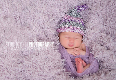Purple Pink Newborn Gnome Hat - Beautiful Photo Props