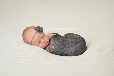 Charcoal Gray Grey Stretch Lace Wrap - Beautiful Photo Props