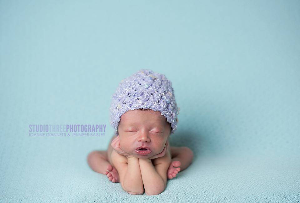 Lavender Purple Confetti Baby Hat - Beautiful Photo Props