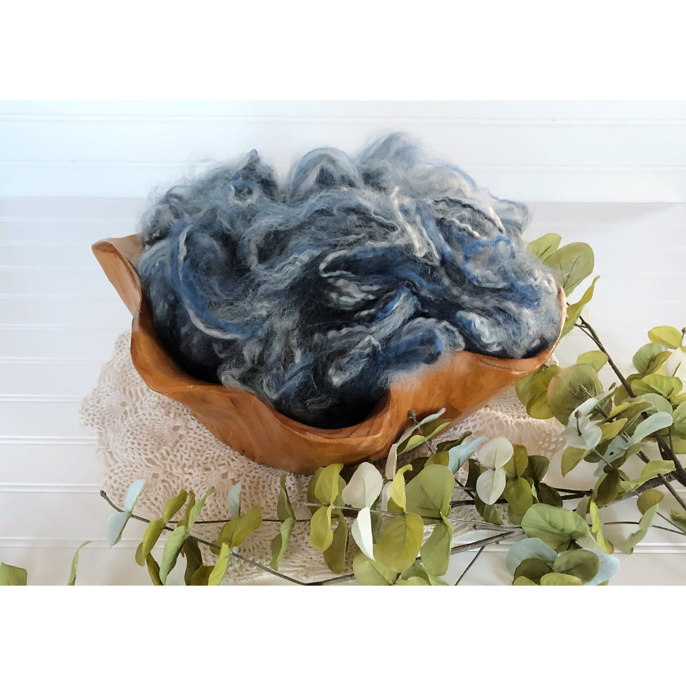 Denim Blue Newborn Fluff Cloud Basket Filler Nest Stuffer - Beautiful Photo Props