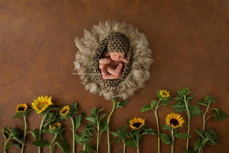 Toffee Beige and Brown Baby Bowl And Hat Set - Beautiful Photo Props