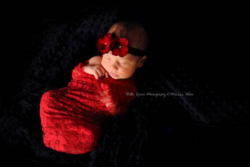 Deep Red Stretch Lace Wrap - Beautiful Photo Props