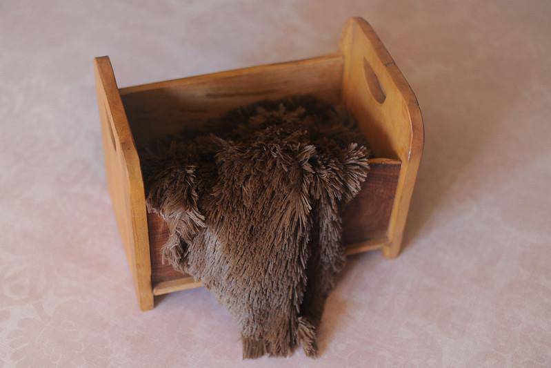 Dark Brown Pelagio Faux Fur Photography Prop Rug - Beautiful Photo Props