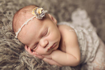 Stretch Lace Baby Wrap in Linen - Beautiful Photo Props