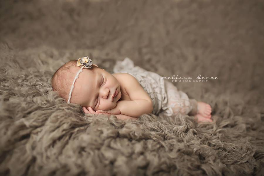 Stretch Lace Baby Wrap in Linen - Beautiful Photo Props