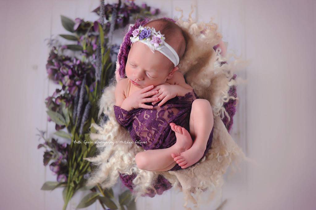 Stretch Lace Wrap in Plum Purple - Beautiful Photo Props