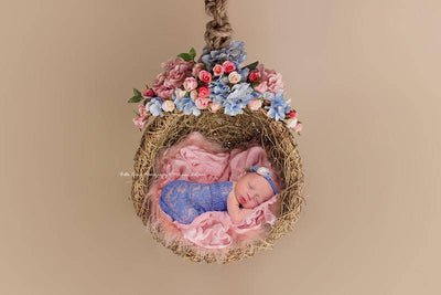 Stretch Lace Wrap in Slate Blue - Beautiful Photo Props