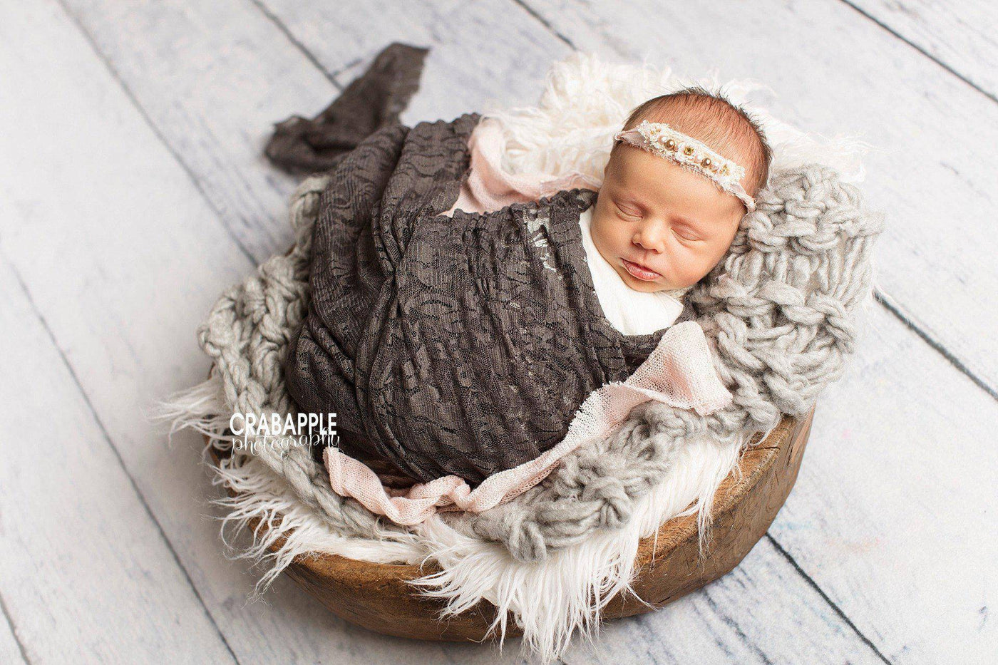 Stretch Lace Wrap in Toffee Brown - Beautiful Photo Props