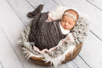 Stretch Lace Wrap in Toffee Brown - Beautiful Photo Props