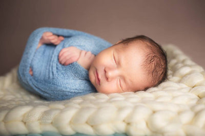 Light Blue Stretch Knit Wrap Newborn Photography - Beautiful Photo Props