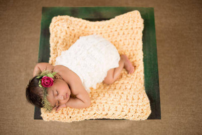 Butter Yellow Mini Baby Blanket - Beautiful Photo Props