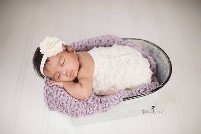 Lavender Purple Baby Blanket - Beautiful Photo Props