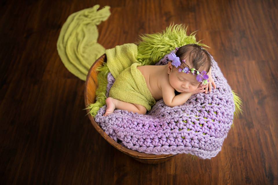 Lavender Purple Baby Blanket - Beautiful Photo Props