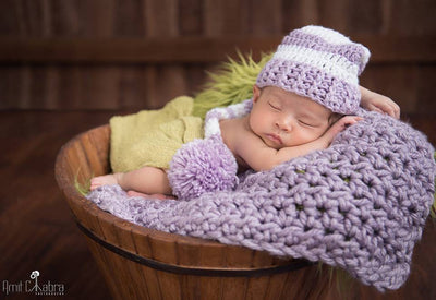 Lavender Purple Baby Blanket - Beautiful Photo Props