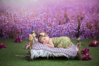 Lavender Purple Baby Blanket - Beautiful Photo Props