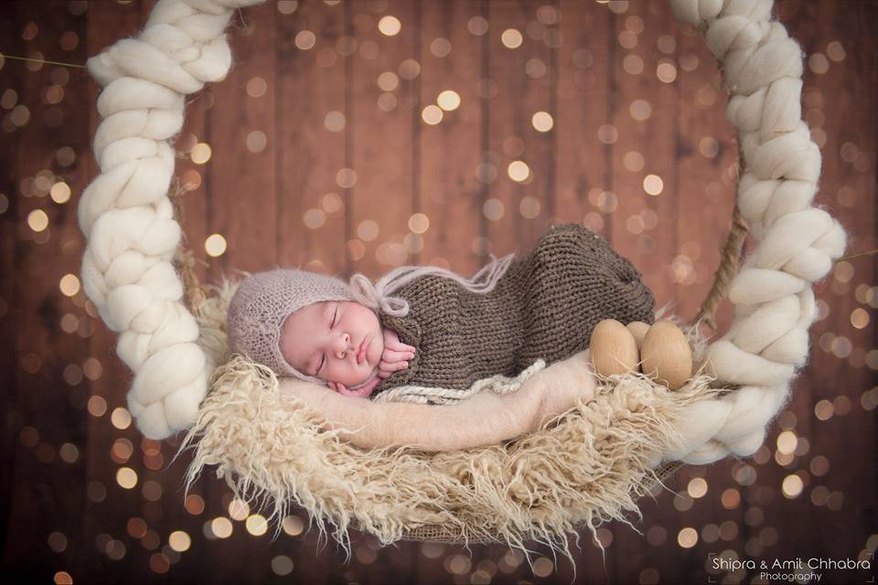 Barley Brown Newborn Knit Swaddle Sack - Beautiful Photo Props