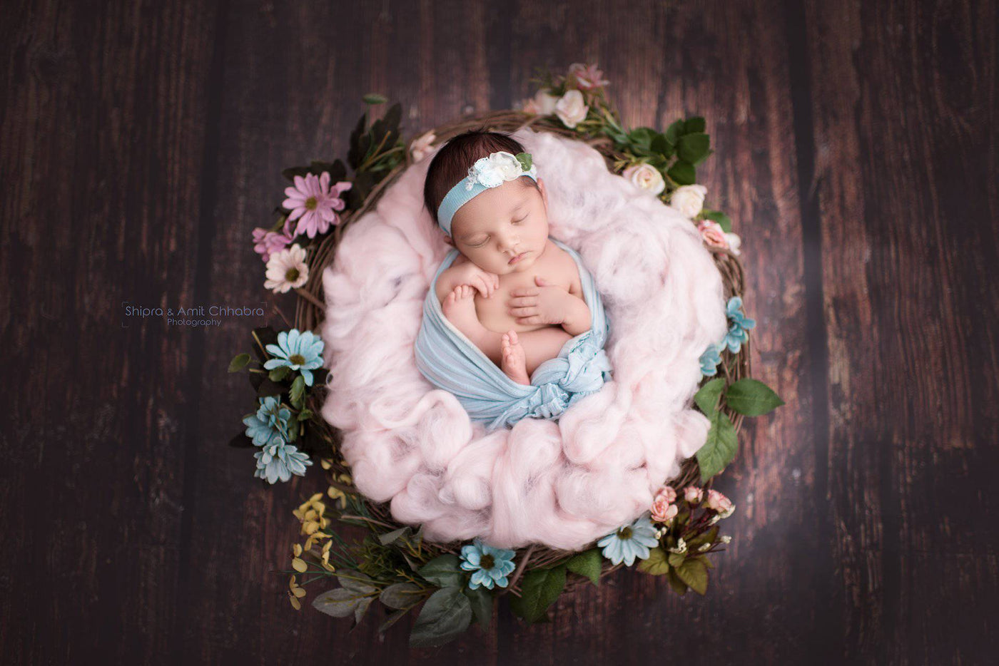 Cotton Candy Pink Newborn Fluff Cloud Basket Filler Nest Stuffer - Beautiful Photo Props