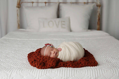 Spice Orange Baby Blanket - Beautiful Photo Props