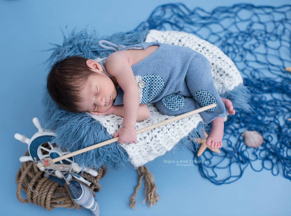 Blue Faux Flokati Alpaca Fur Rug Newborn Photography Prop - Beautiful Photo Props