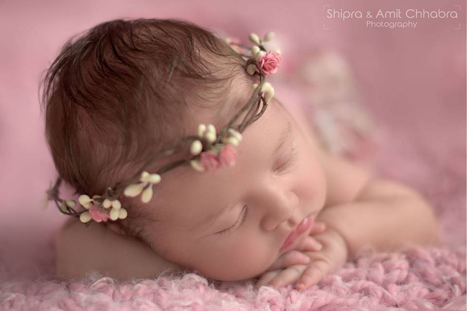 Pink Puff Mini Baby Blanket - Beautiful Photo Props