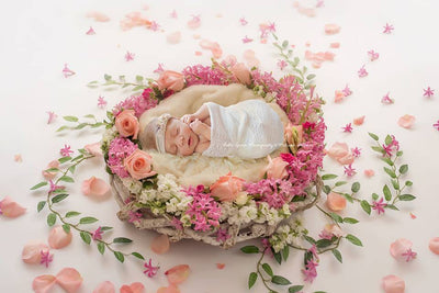 White Cloud Woven Fabric Newborn Wrap - Beautiful Photo Props
