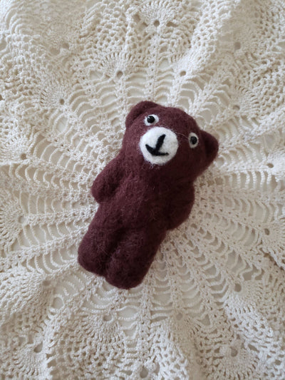 Felted Teddy Bear Plush Photography Prop in Tan or Brown - Beautiful Photo Props