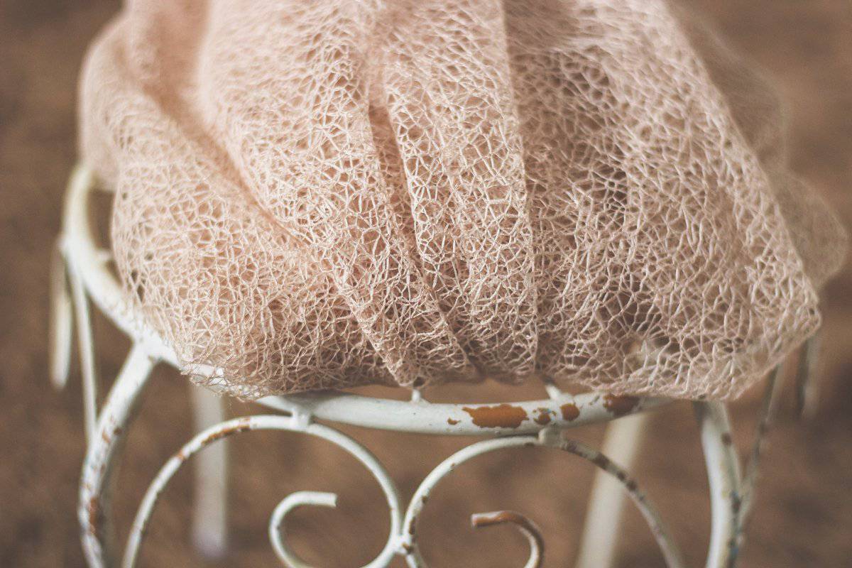 Whisper Knit Newborn Baby Wrap in Beige - Beautiful Photo Props