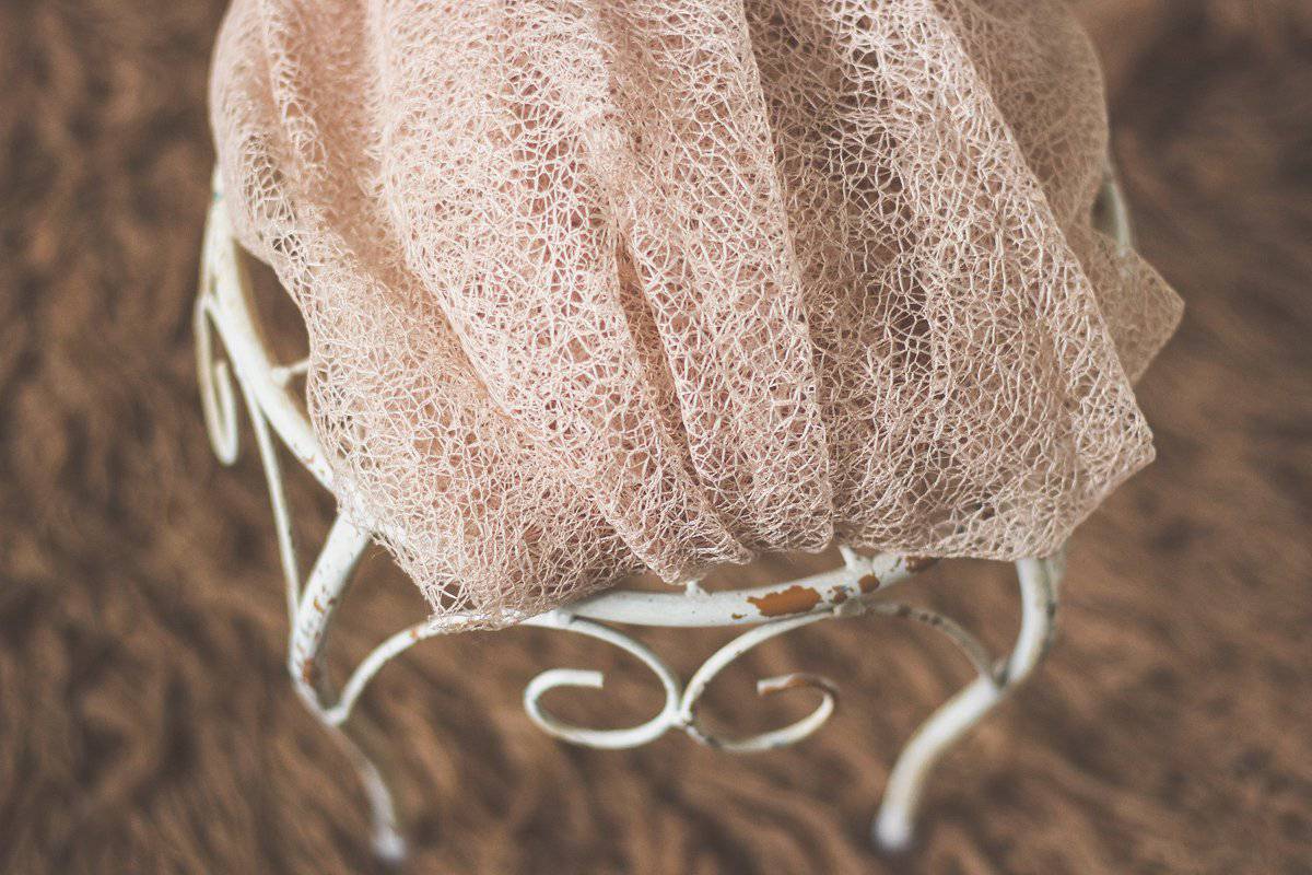 Whisper Knit Newborn Baby Wrap in Beige - Beautiful Photo Props