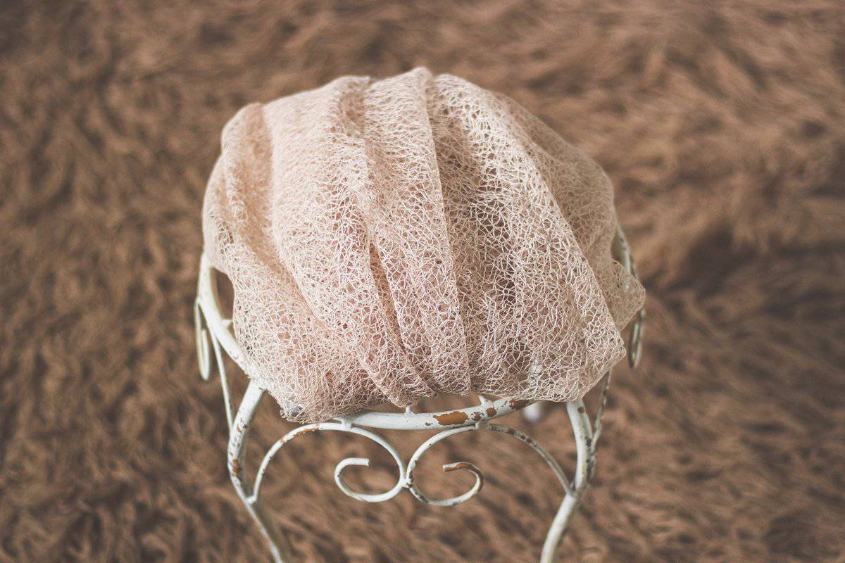 Whisper Knit Newborn Baby Wrap in Beige - Beautiful Photo Props