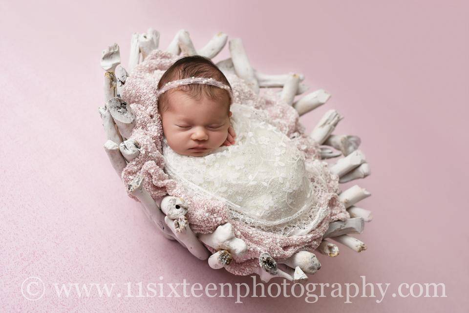 Blush Pink Pearls Mohair Halo Tieback Headband - Beautiful Photo Props