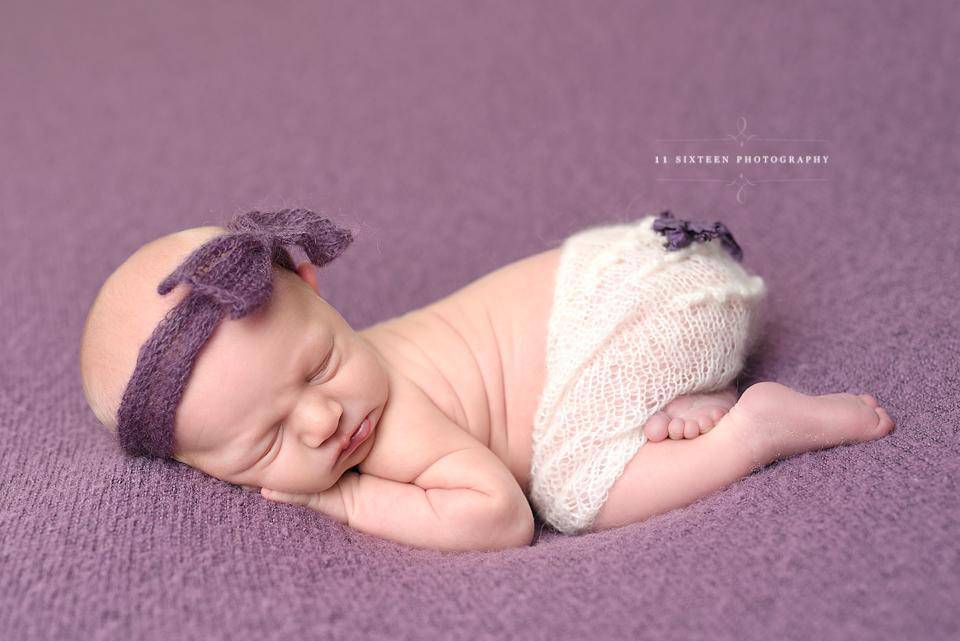 Purple Wide Bow Mohair Headband - Beautiful Photo Props