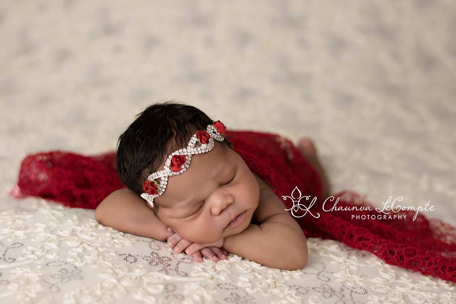 Red Fishnet Fabric Lace Baby Wrap - Beautiful Photo Props