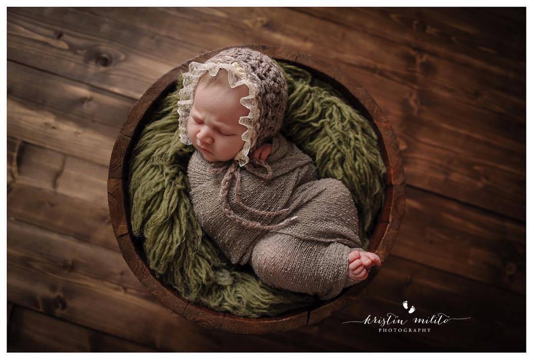 Prairie Newborn Lace Bonnet Hat - Beautiful Photo Props