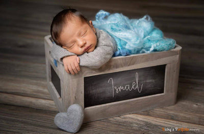 Waterfall Blue Newborn Fluff Cloud Basket Filler Nest Stuffer - Beautiful Photo Props