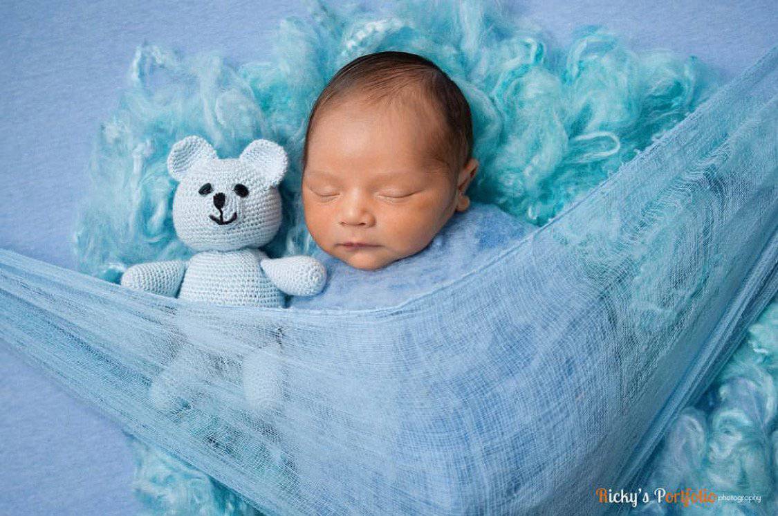 Waterfall Blue Newborn Fluff Cloud Basket Filler Nest Stuffer - Beautiful Photo Props