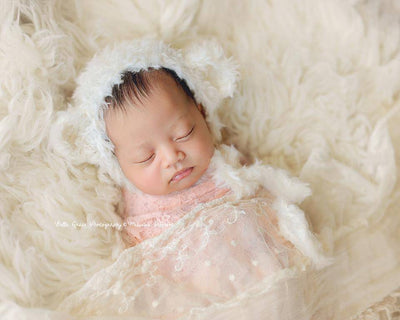 Stretch Lace Wrap in Light Peach - Beautiful Photo Props