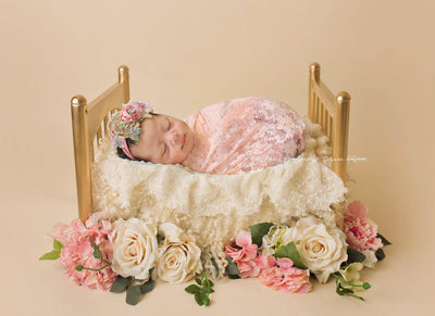 Stretch Lace Wrap in Light Peach - Beautiful Photo Props