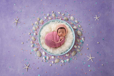 Simply Cotton Baby Bonnet in Strawberry Pink - Beautiful Photo Props
