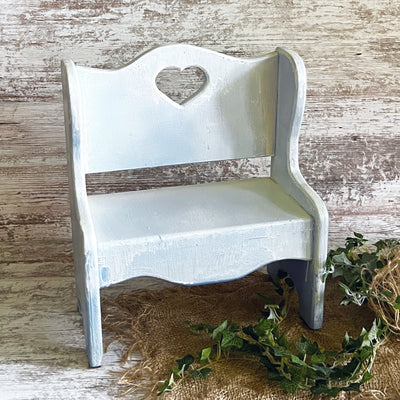 Baby Blue Wooden Newborn Posing Bench - Beautiful Photo Props