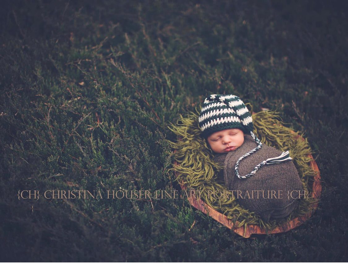 Olive Green Curly Alpaca Faux Flokati Fur Newborn Photography Prop - Beautiful Photo Props