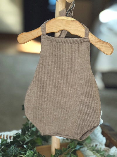 White Ruffle Bum Lace Newborn Tieback Romper - Beautiful Photo Props