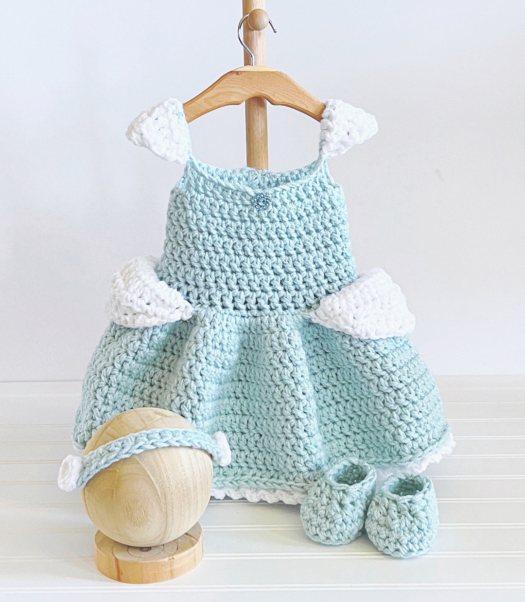 Blue Princess Dress Set Newborn Photography Prop