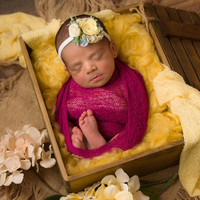 Dark Raspberry Stretch Knit Baby Wrap - Beautiful Photo Props