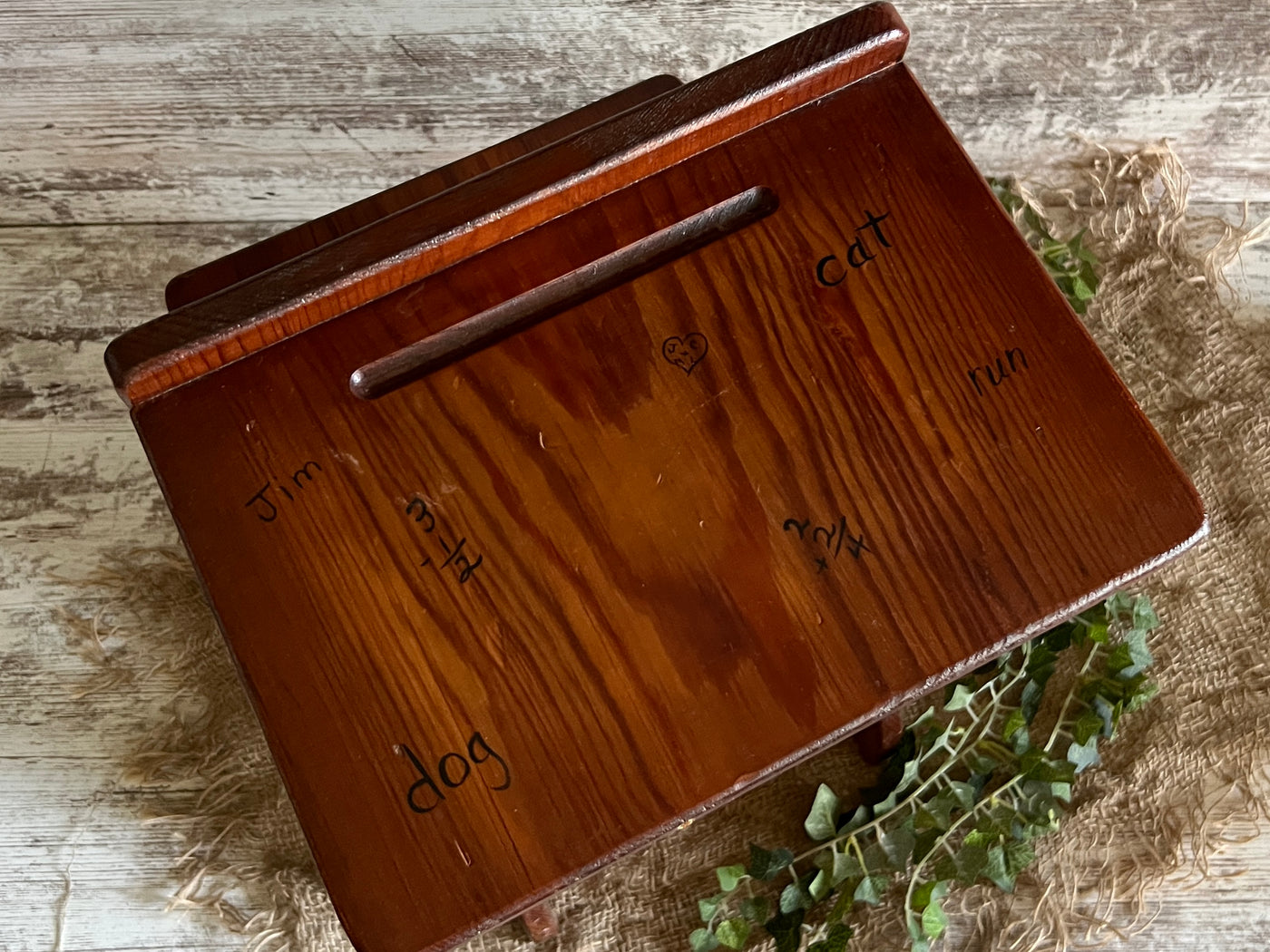 Americana Newborn Vintage Wooden School Desk - Beautiful Photo Props