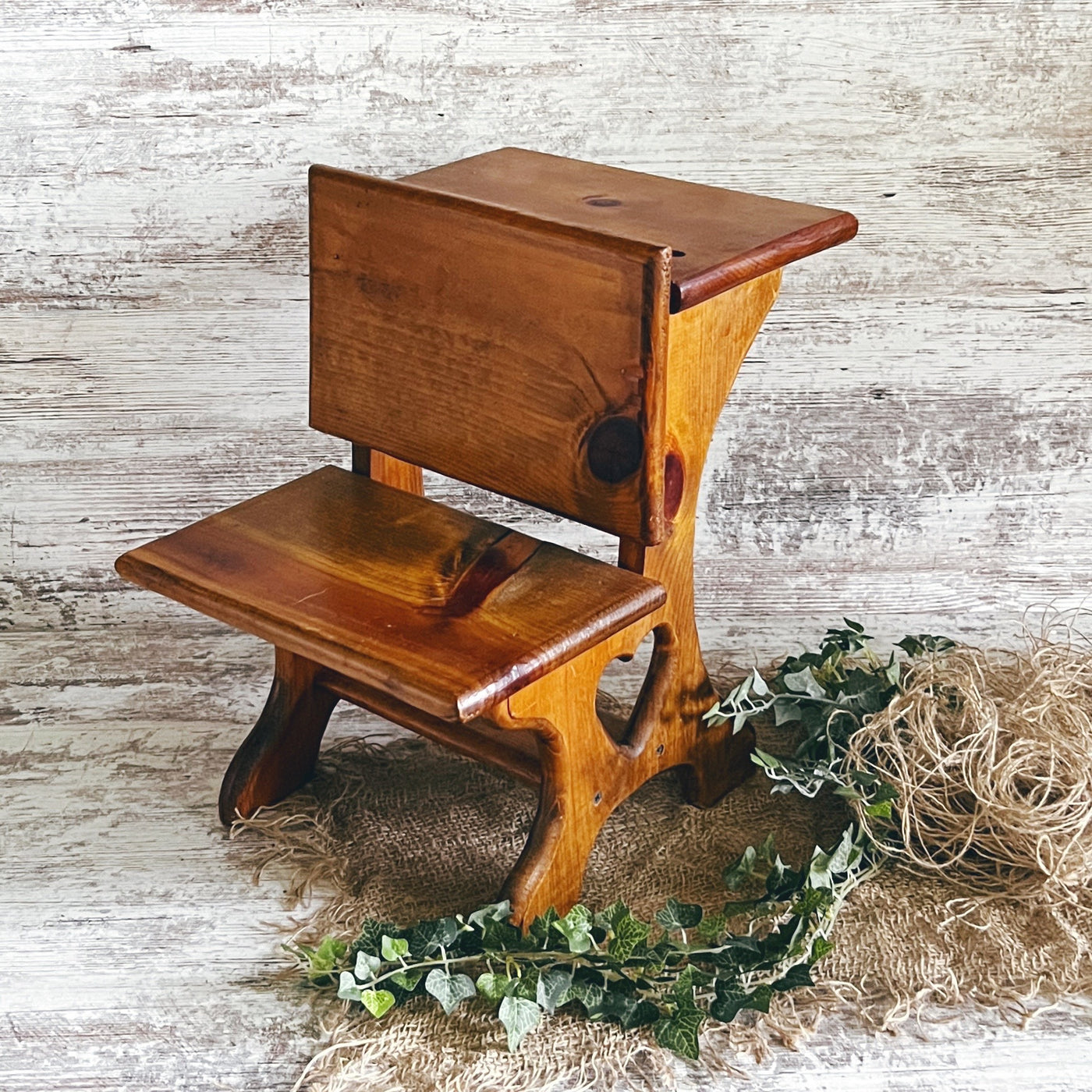 Antique Newborn Wooden School Desk - Beautiful Photo Props