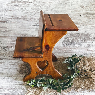 Antique Newborn Wooden School Desk - Beautiful Photo Props