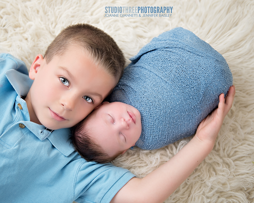 SET Dark Blue Jean and Light Blue Stretch Knit Newborn Baby Wraps - Beautiful Photo Props