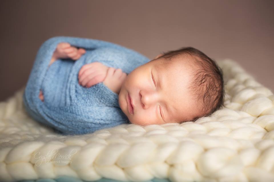 SET Dark Blue Jean and Light Blue Stretch Knit Newborn Baby Wraps - Beautiful Photo Props